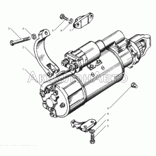 Стартер в сборе и его крепление