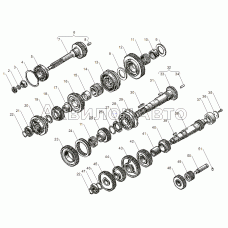 ВАЛЫ И ШЕСТЕНИ КОРОБКИ ПЕРЕДАЧ ЯМЗ-2381 для двигателя ЯМЗ-6562.10