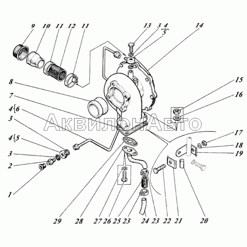Система турбонаддува 442-56-18с1 Система турбонаддува 442-56-18с1