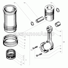 Поршень и  шатун