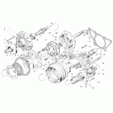 Привод вентилятора (ЯМЗ-238М2-20, ЯМЗ-238М2-26, ЯМЗ-238М2-38, ЯМЗ-238М2-48)