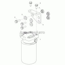 53443.1117005-11 Установка фильтра тонкой очистки топлива с демпферами (ЯМЗ-53443-20, ЯМЗ-53443-22)