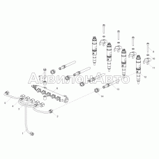 5340.1112005 Установка форсунок (ЯМЗ-53443-20, ЯМЗ-53443-10, ЯМЗ-53443-30)