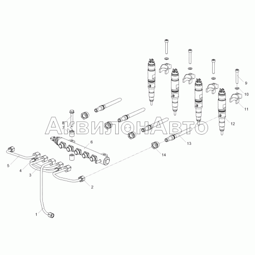 5340.1112005 Установка форсунок (ЯМЗ-53443-20, ЯМЗ-53443-10, ЯМЗ-53443-30) 5340.1112005 Установка форсунок (ЯМЗ-53443-20, ЯМЗ-53443-10, ЯМЗ-53443-30)