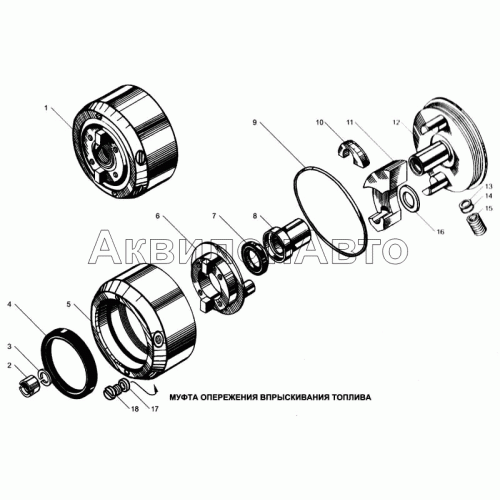 Муфта опережения впрыскивания топлива