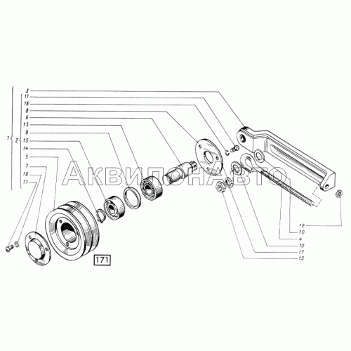 Ролик натяжной СМД-21, -22, 22А, 23, 23.01, 23.02, 24, 24.01, 24.02