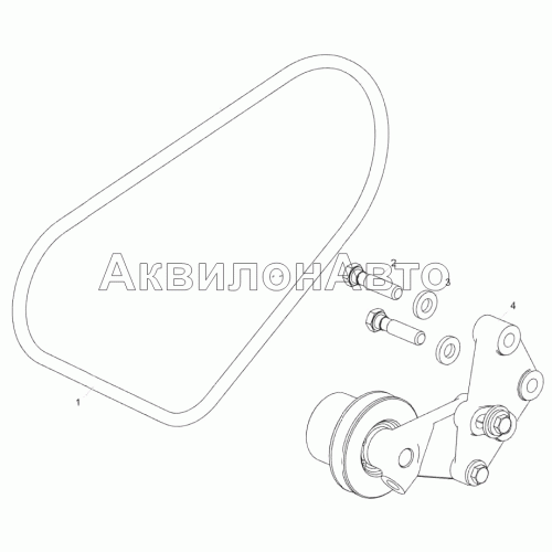 236-1307152 Установка натяжного устройства водяного насоса 236-1307152 Установка натяжного устройства водяного насоса
