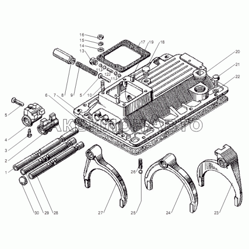 Механизм переключения КП ЯМЗ-2381