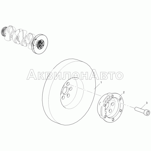 Гаситель коленчатого вала 536-30-100500-020 Гаситель коленчатого вала 536-30-100500-020