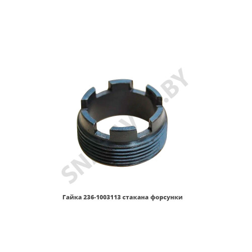 236-1003113 Гайка крепления стакана форсунки корончатая,Автодизель 236-1003113 Гайка крепления стакана форсунки корончатая,Автодизель