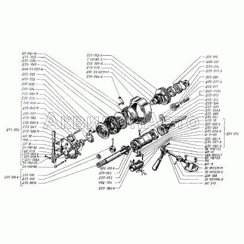 Механизм передачи пускового двигателя Механизм передачи пускового двигателя