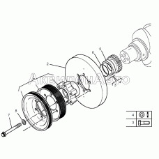 Демпфер и шкивы вала коленчатого