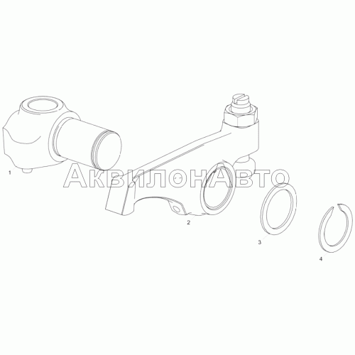236-1007088-Б4 Коромысло клапана с осью в сборе
