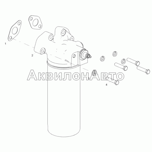 658.1012005 Установка фильтра масляного 658.1012005 Установка фильтра масляного