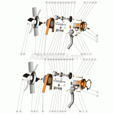 Установка водяного насоса. Установка вентилятора