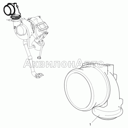 Патрубок отводящий (для двигателя ЯМЗ-5341-10) 5340-30-111500-020