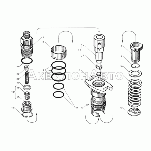 Секция топливного насоса высокого давления