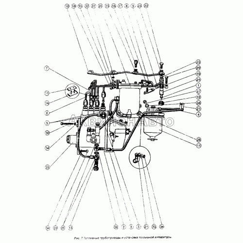 Топливные трубопроводы и установка топливной аппаратуры Топливные трубопроводы и установка топливной аппаратуры