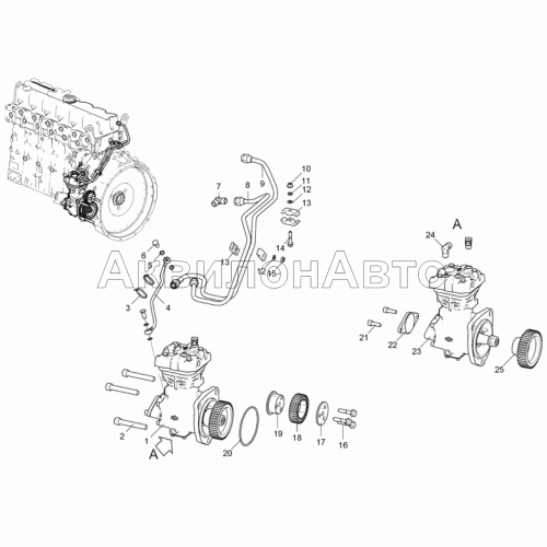 Компрессор пневматического тормоза