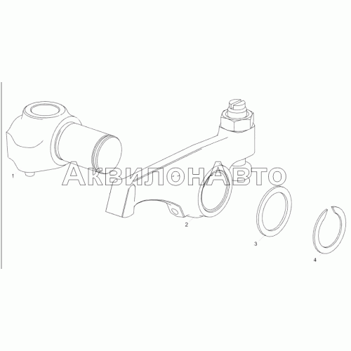 236-1007088-Б4 Коромысло клапана с осью в сборе