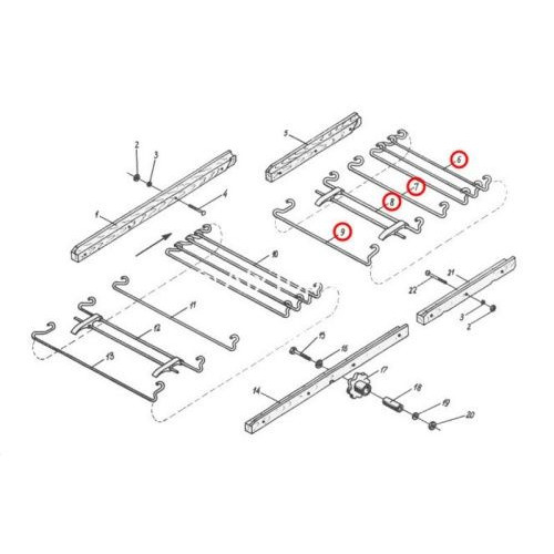 Транспортер короткого сортировочного стола (5644/63-071 )