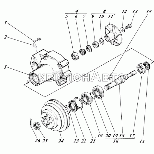 Насос водяной 442-13с3-2Г Насос водяной 442-13с3-2Г