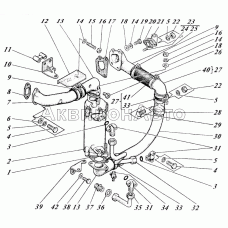 Жидкостно-масляный теплообменник с трубами 442-54-11с1