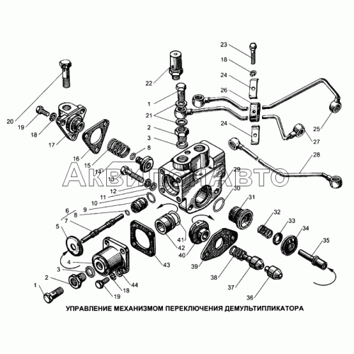 Управление механизмом переключения демультипликатором