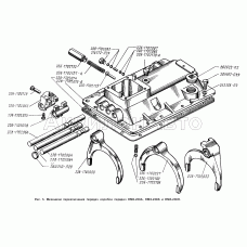 Механизм переключения передач коробок передач ЯМЗ-238А, ЯМЗ-238Б и ЯМЗ-238Н