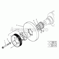 Демпфер и шкив вала коленчатого