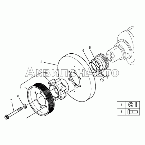 Демпфер и шкив вала коленчатого Демпфер и шкив вала коленчатого