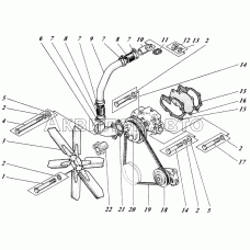 Насос водяной, вентилятор и термостат 442-55-13с1-01