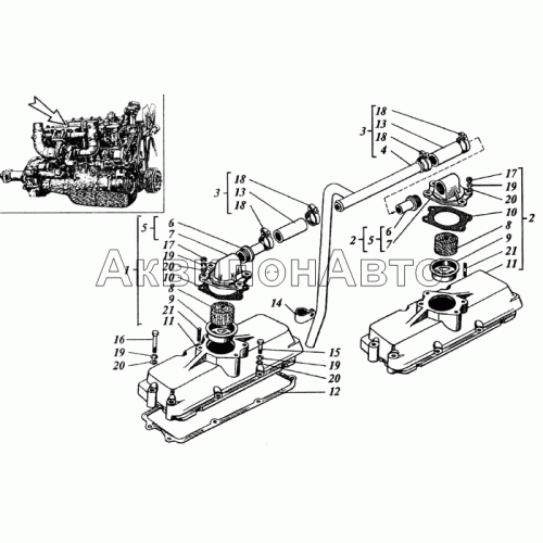 Колпак головки цилиндров
