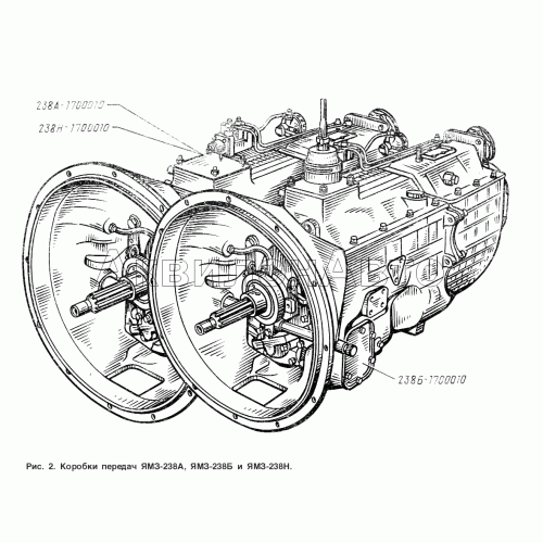Коробка передач ЯМЗ-238А, ЯМЗ-238Б и ЯМЗ-238Н