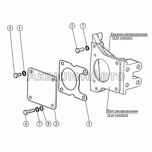 Установка крышки. (при отсутствии усилителя рулевого управления) Установка крышки. (при отсутствии усилителя рулевого управления)