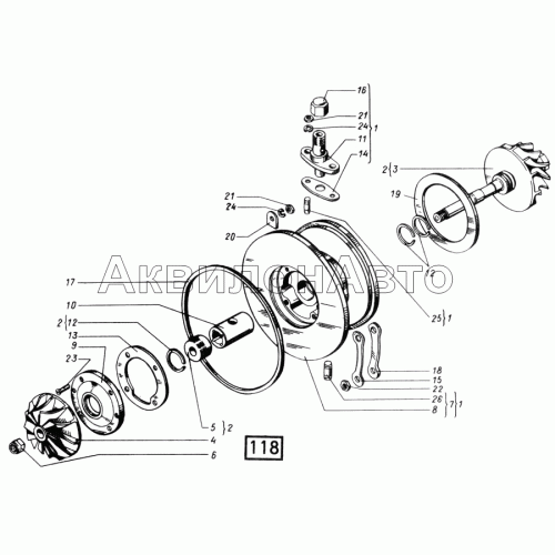 Корпус средний СМД-17,-17Н.01,-17Н.02,-17Н.03,-17Н.04,-18,-18Н.01,-18Н.02,-18Н.03,-18Н.04