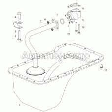 5344.1009005-10 Установка картера масляного (ЯМЗ-5344-10, ЯМЗ-53441-20)