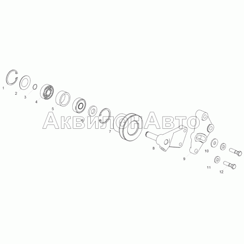 236-1307155-A Устройство натяжное с кронштейном в сборе