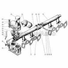 Водосборная труба и термостаты Водосборная труба и термостаты