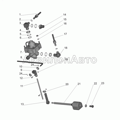 Регулятор тормозных сил и присоединительной арматуры