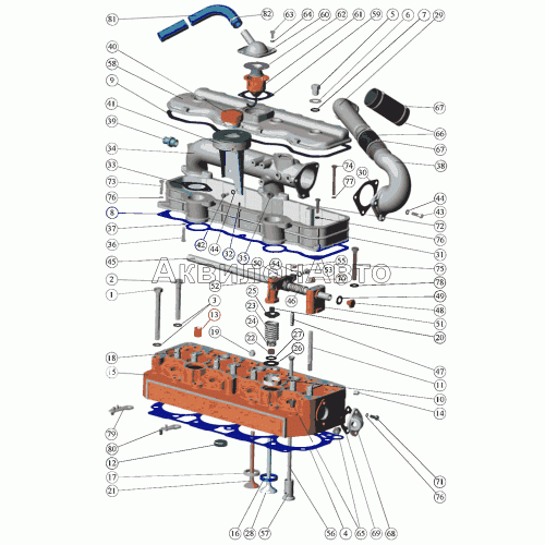 Установка головки цилиндров и впускного тракта Клапаны и толкатели клапан