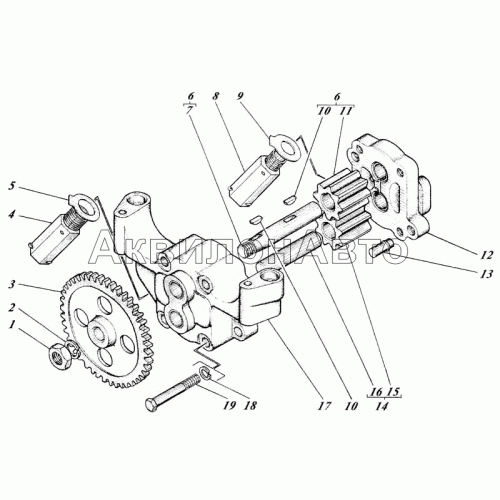 Насос масляный 442-09с2 Насос масляный 442-09с2