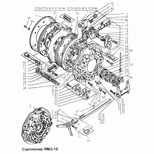 Сцепление ЯМЗ-15