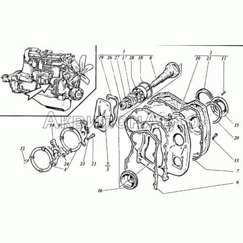 Картер шестерен Картер шестерен