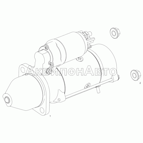 5340.3708005 Установка стартера (ЯМЗ-5344-10, ЯМЗ-53442)