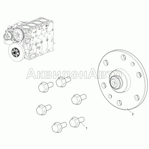 Привод вентилятора (для двигателя ЯМЗ-5341-10) 5342-30-130800-020