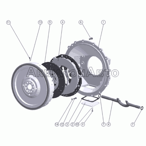 Установка муфты сцепления, установка привода и картера муфты сцепления Установка муфты сцепления, установка привода и картера муфты сцепления