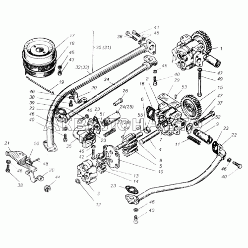 Насос масляный двигателей ЯМЗ-240, ЯМЗ-240Б