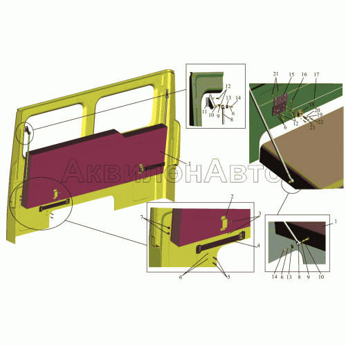 Установка спального места 4371-8200010