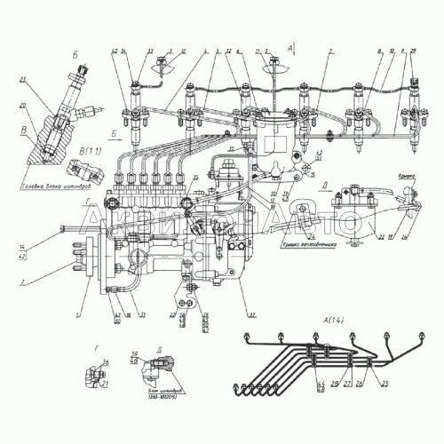 Топливные трубопроводы и установка топливной аппаратуры Топливные трубопроводы и установка топливной аппаратуры